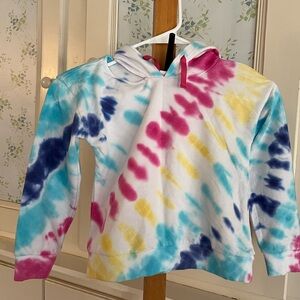 Design History Kids Tie-Dye Hoodie - Pink, Yellow & Blue